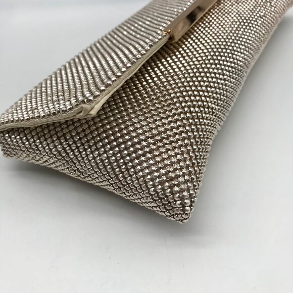 I.N.C. International Concepts Gold Mesh Hether Convertible Clutch - Picture 6 of 11
